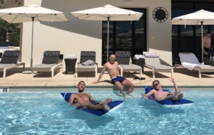 Gay men in pool