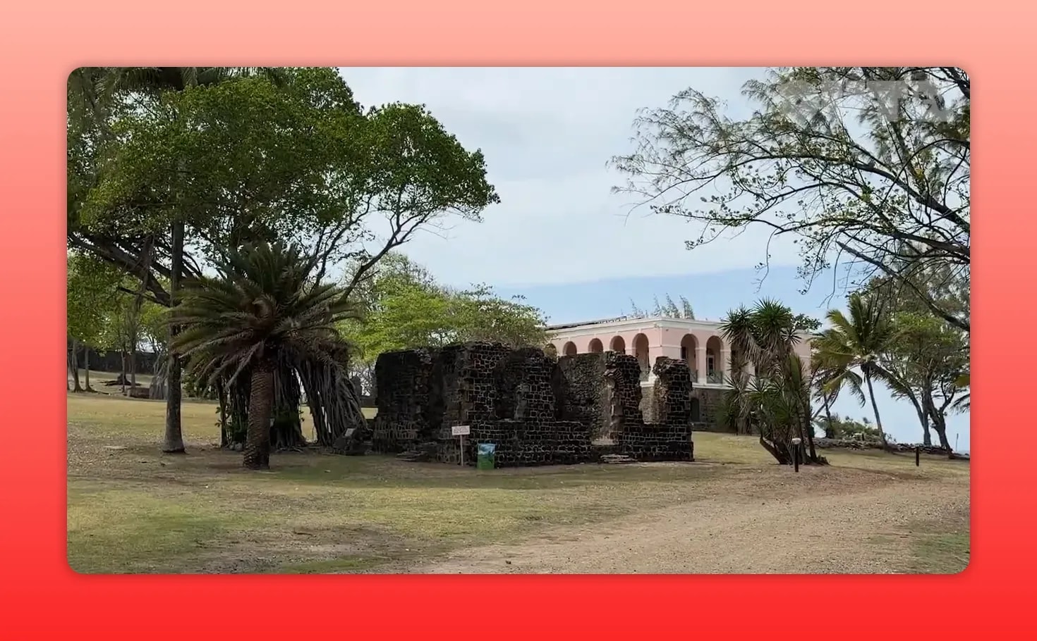 Pigeon Island historic stone ruins on St. Lucia