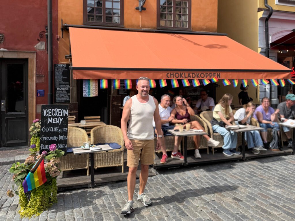 Josh in Stockholm's Old Town